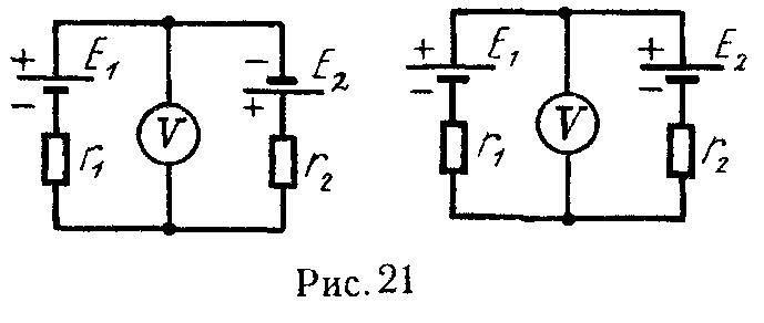 Схема электрической цепи к задаче 16 Определить показание вольтметра