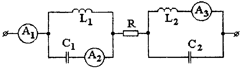 Схема цепи, подключенной к генератору напряжения